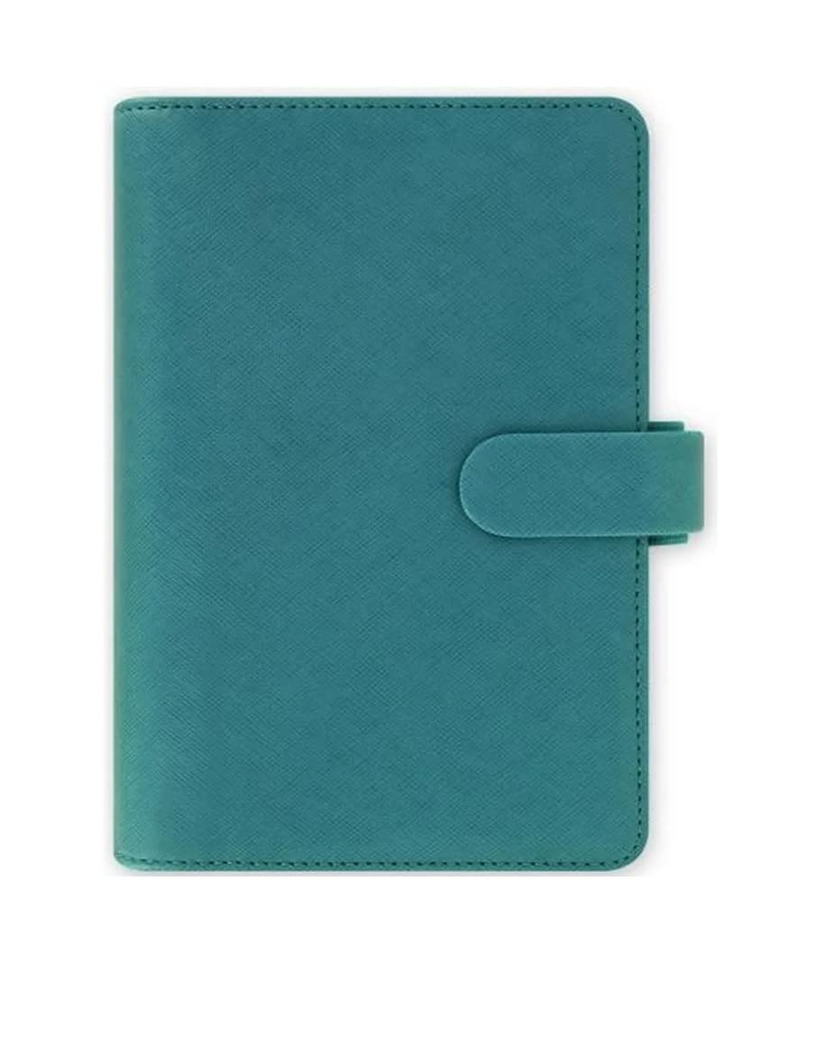 Filofax Terminplaner Personal + Blätter sortiert + 1 Index Blumie selbstklebend (Aquamarinblau)