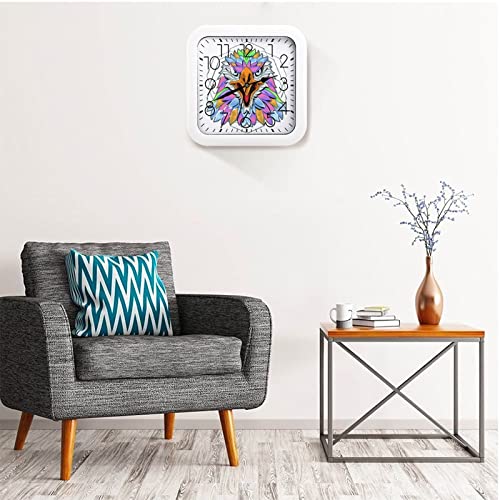 Pendule murale oiseau coloré moderne horloge silencieuse maison bureau 26cm - 6