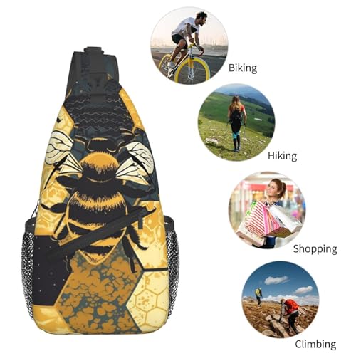 Morrales tipo sling para mujeres y hombres negro miniatura 5