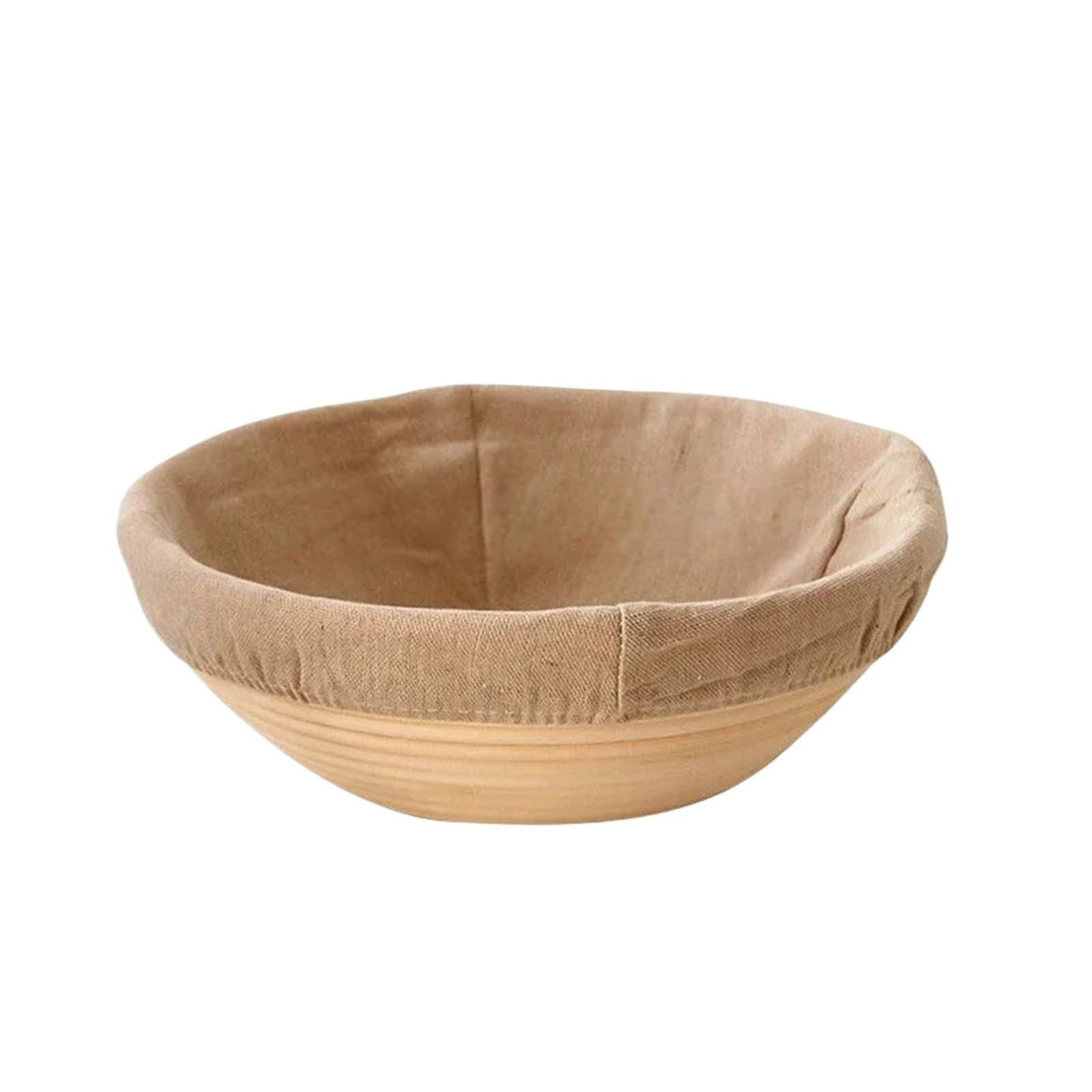 Cestino for la lievitazione del pane in rattan Rattan naturale Vimini Fermentazione della pasta for il a Strumenti for cottura Per Pane(Round-25x8cm)