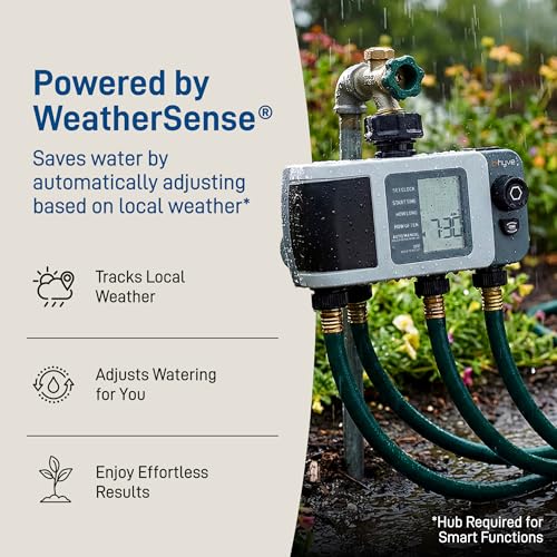 Image of Orbit B-hyve XD 4-Port Smart Hose Watering Timer - App Controlled - Smart WeatherSense - Bluetooth Sprinkler Timer with Remote Control - Multi Outlet Yard Irrigation System - 24634 | App Controlled, Smart WeatherSense, Bluetooth Sprinkler Timer with Remote Control, Multi Outlet Yard Irrigation System