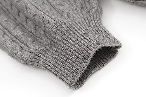 Image of GABERLY Button Down Thickened Sweaters V Neck Open Front Loose Oversized Cardigans Knit Outwear for Women
