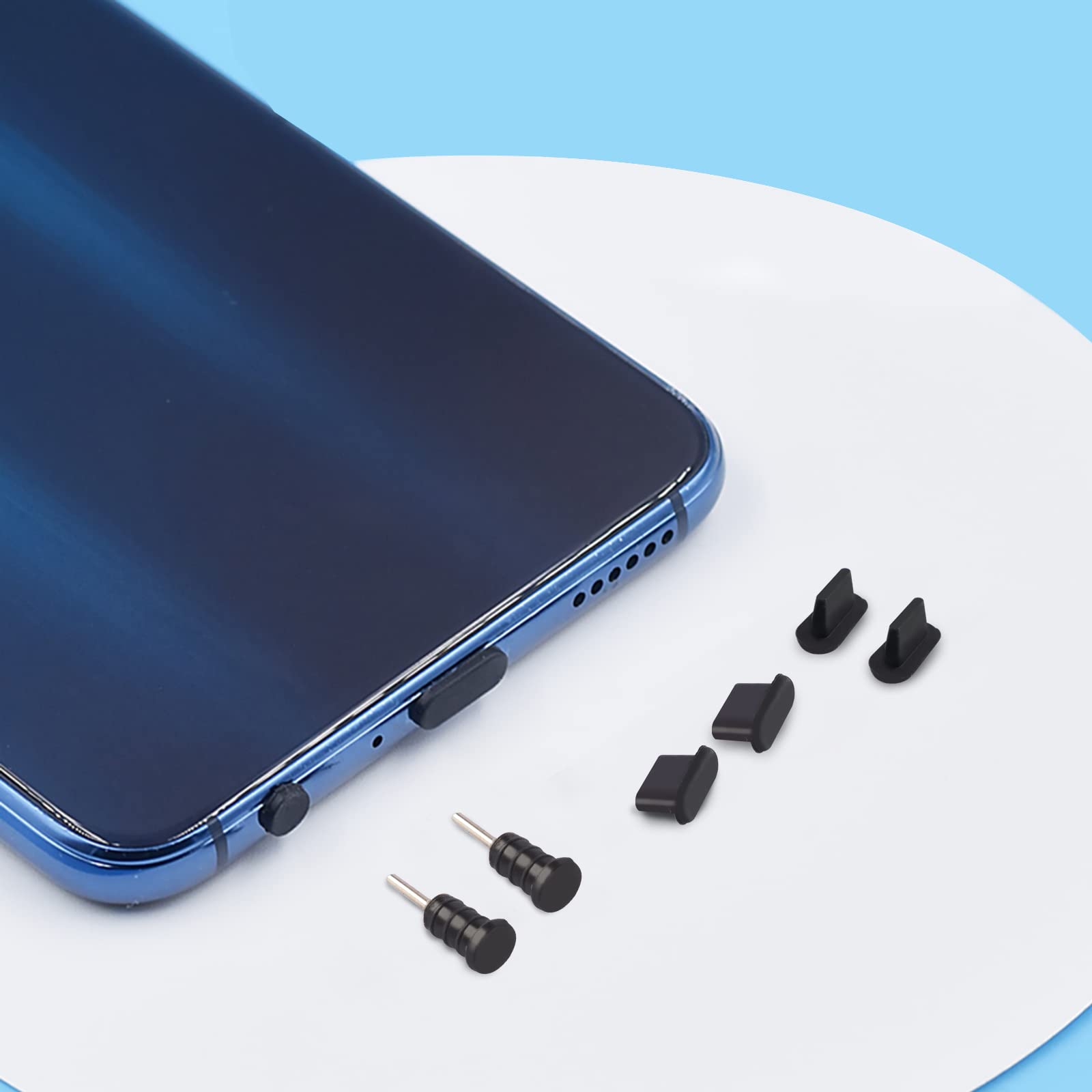 Kit Anti-Poussière 106 Pièces Pour Smartphones - Filets Haut-Parleurs, Bouchons USB-C, Nettoyage Écran | Compatible Téléphones Et Tablettes