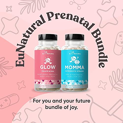 Natural Prenatal Bundle – Glow Prenatal Multivitamin – Momma Probiotics For Mom & Baby #TOP3