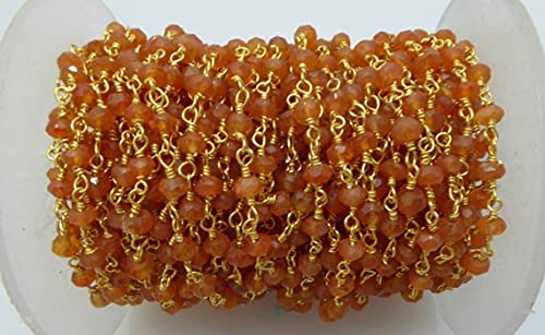Carnelian naturel 3mm LKBEADS perles en pierre naturelle cornaline pour fil de bijoux 12"