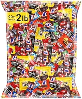 Assorted Chocolate Candy Mix - Individually Wrapped Chocolates - 2lb Bulk Variety Pack for Snacking, Sharing, and Gifting - Ideal for Home, Office, and Events