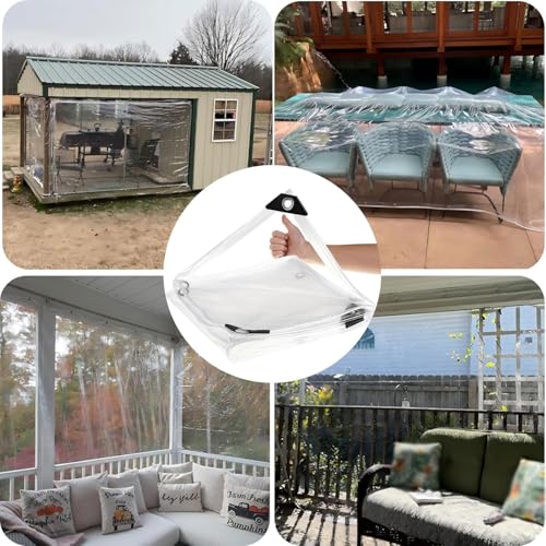Bâche transparente imperméable en PVC haute densité robuste de 2 x 7 m - 7