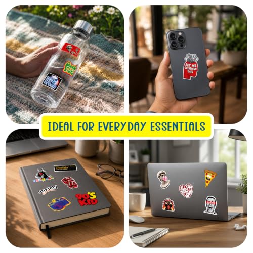 Image of CodersParadise Die Cut Stickers Pack of 36, Assorted Vinyl Decals for Laptop, Water Bottle, Phone Case, Journal, Notebook, Scrapbook, Luggage, Helmet, Bicycle and DIY Craft