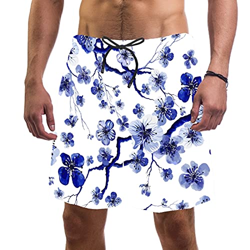Short de bain homme grande taille XXXXL élastique à poches bleu