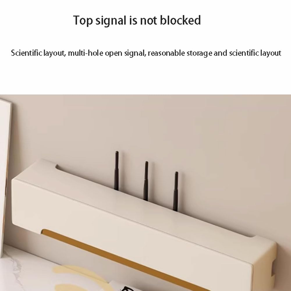 Wall Mounted WiFi Storage Box,Wall Hanging Router Storage Shelf TV Set Top Box,Router Verstecken,Router Regal,Router Aufbewahrungsbox,Wandmontierbarer Kabelorganizer,Router Verstecken