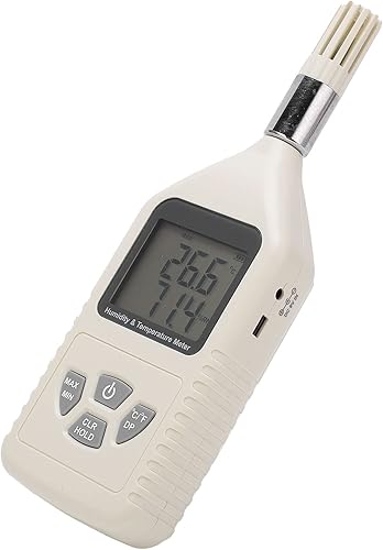 Miniatura 4 de Hyuduo GM1360A Digital Thermometer Hygrometer Handheld Temperature Humidity Meter with Large LCD Screen Dual Sensors for Factory Lab Warehouse