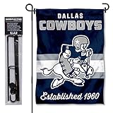 WinCraft Dallas Cowboys Throwback Retro Vintage Garden Flag and Flagpole Mount