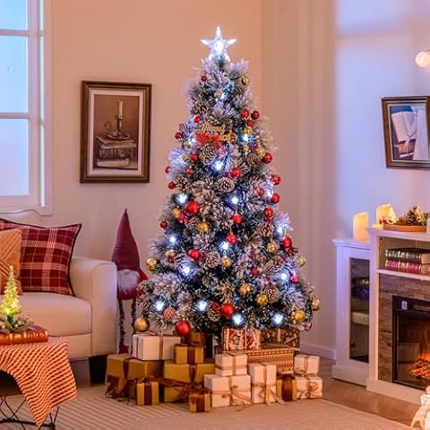 Sapin de Noël COSTWAY 180 cm Cover