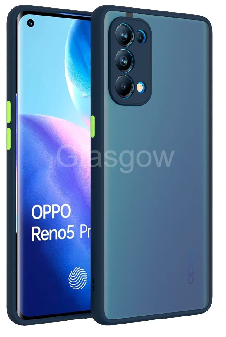 Glasgow Back Cover for Oppo Reno 5 Pro 5G Matte Finish Translucent Back Case Cover (Camera Protection) - Blue (B09C29J4D7) Amazon Price History, Amazon Price Tracker