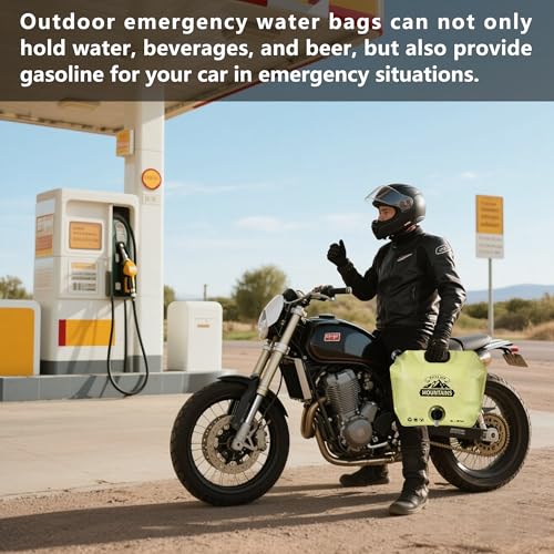Image of Collapsible 8L Water Storage Bag, BPA-Free Portable Folding Water Jug with Adjustable Faucet, Leakproof Emergency Water Bag for Camping, Hiking, Riding, Outdoor Sport (BEIGE, 1)
