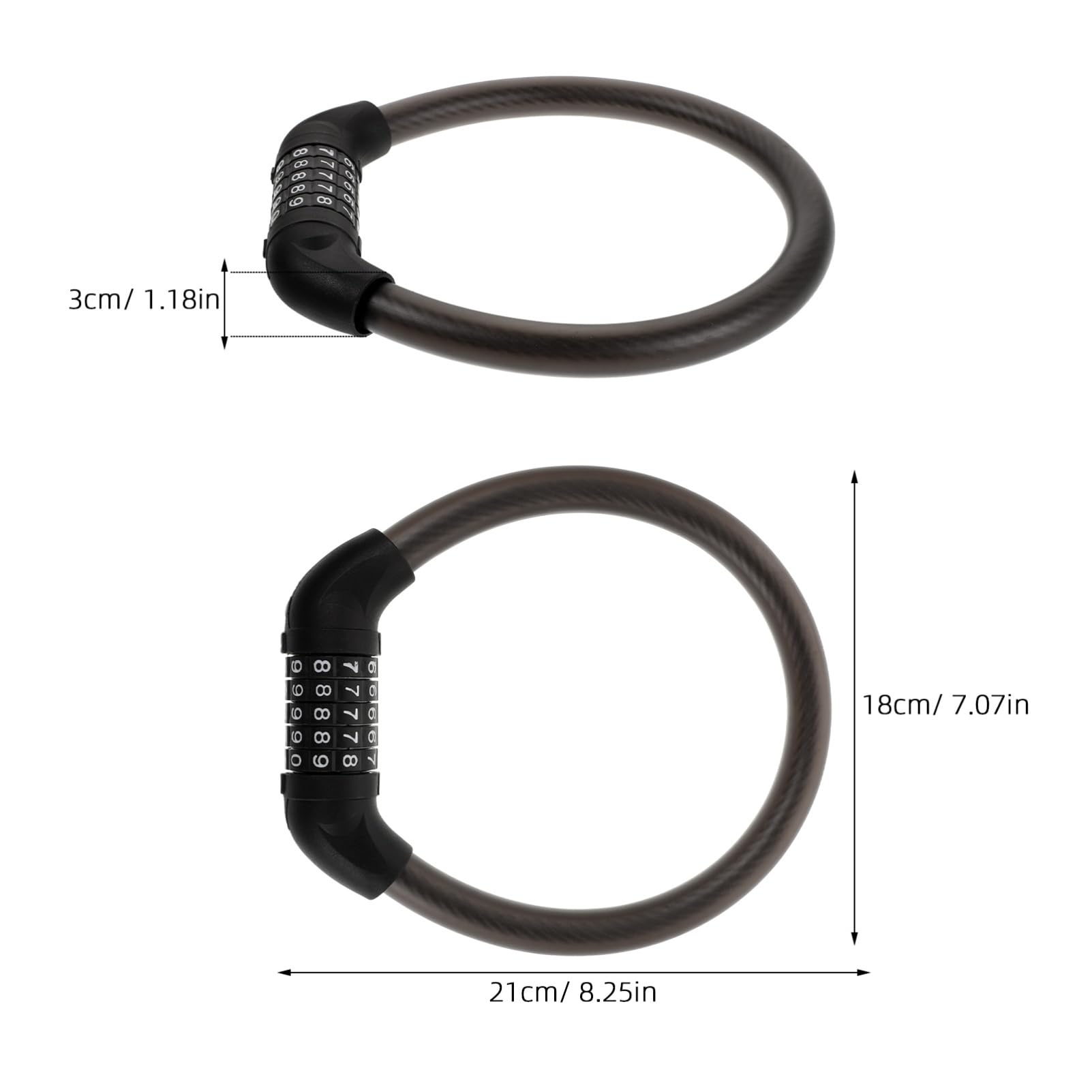 ibasenice Heavy Duty Theft Bike Lock with Splashproof Design Portable Combination Chain Lock for Bicycles Motorcycles and Electric Bikes Thickened Strap for Enhanced Security