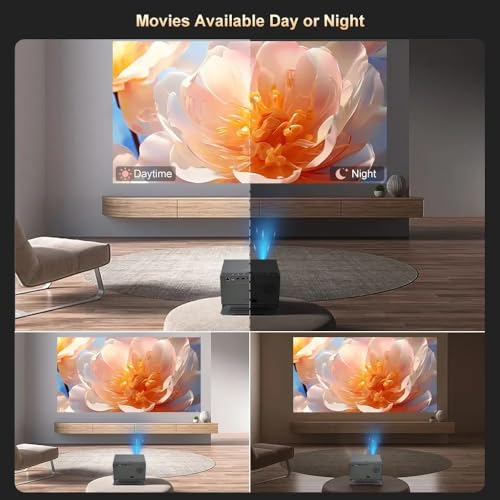 Image of 【Android 12, 2GB 32GB, Rotatable, 14000 Lumens, Auto Focus & HDMI ARC】TOPTRO Q9 Max Projector 4K Ultra HD Support, 1080p Native, Auto Keystone WiFi BT, YouTube Netflix Prime Hotstar Portable Projector