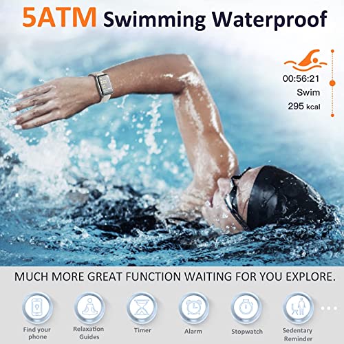 Hamile Smart Watch For Android Phones & Iphone Compatible, Android Smart Watch 5Atm Waterproof Fitness Tracker With Heart Rate Sleep Monitor Step Counter Pedometer Stress Level For Women Men, Gray #TOP6