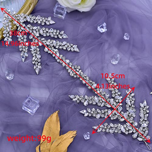 Eiaork Wedding Headband Bridal Headpiece Rhinestone Hair Accessories For Women Bride And Bridesmaids(Silver) #TOP7