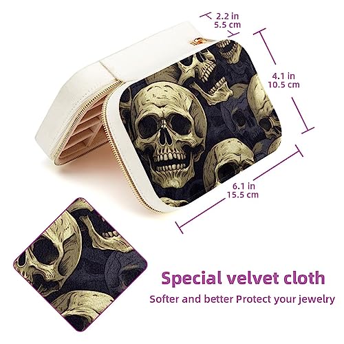 Caja de calavera de terciopelo compacta contra golpes y desorden 6