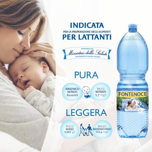 Acqua Fontenoce Ideale Per Lattanti E Adulti Bottiglie 2L Approvata Dal Ministero Della Salute Acqua Minerale Naturale Oligominerale (18 Bottiglie 2L) - 5