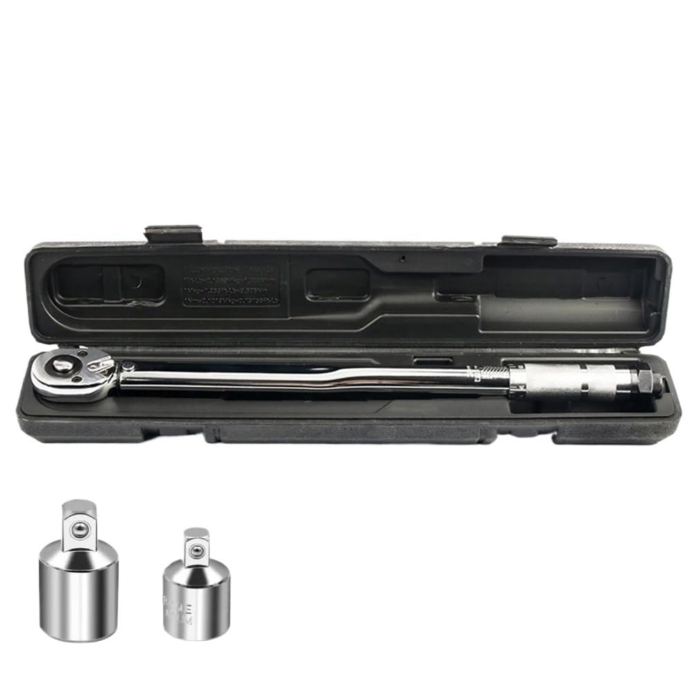 Guochenjie 10-210N.m Converter Allen Key Set Ratchet Torque Wrench Square Drive 5-210N.m Reversible Ratchet Key 3/8" 1/2" Adjustable Torque Spanner Precise Preset Hand Tool Hand Tools(10-210N.m Converter)