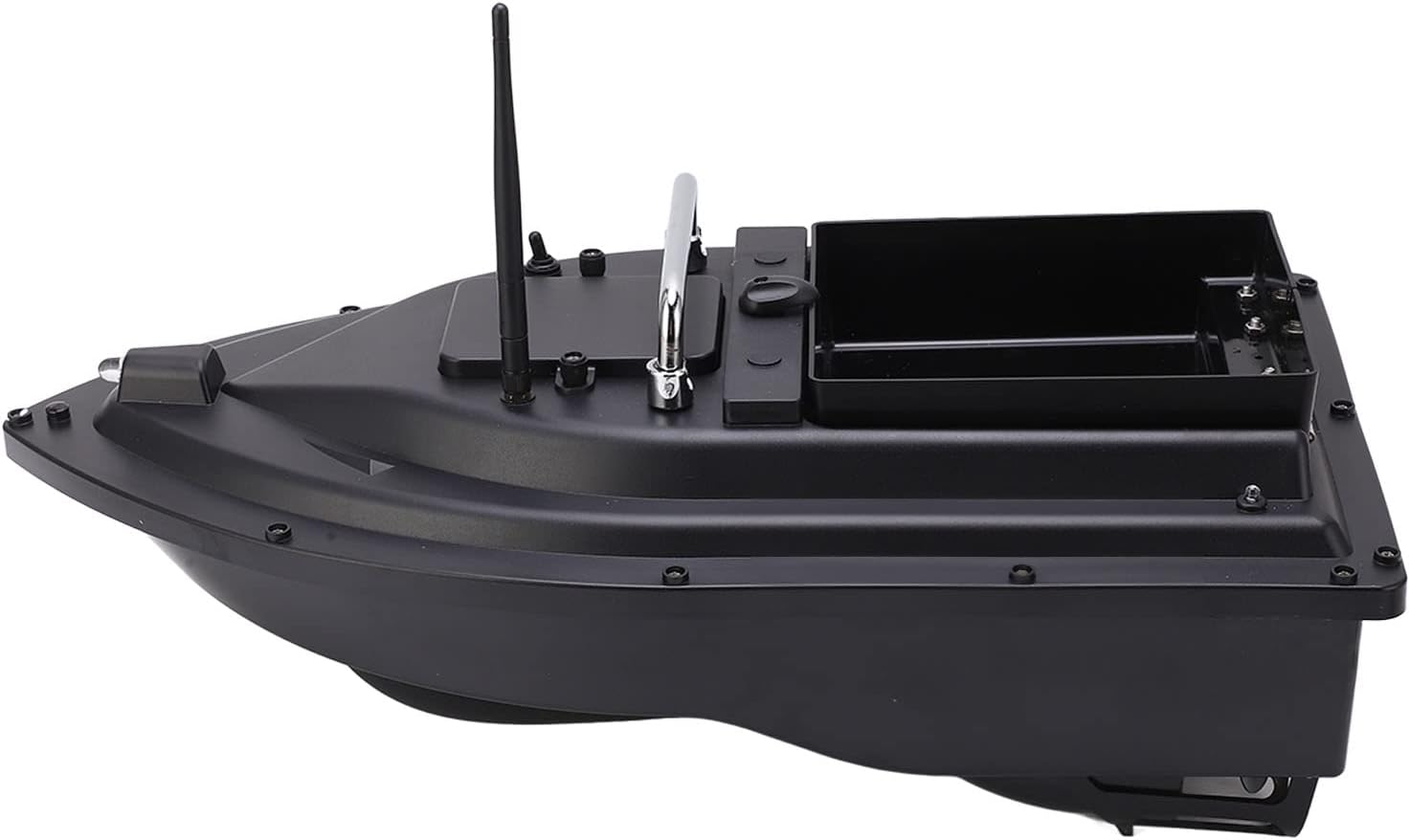 Bait Boat, 2.4Ghz Remote Control, Fishing Boat, 2kg Load Capacity Black US Plug Adapter 100-240V for Fishing Crabbing Outdoor Activities Family Entertainment Recreation