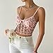 Sexy Floral Corset Tops for Women V Neck Fishbone Cami Top Spaghetti Strap Push Up Bustier Tops