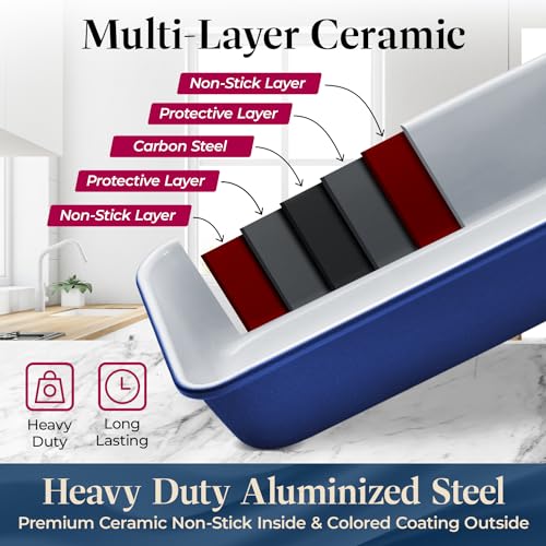 image for BAKKENMASTER Bakken 8-Piece Stackable Bakeware Set – Ceramic Non-Sti