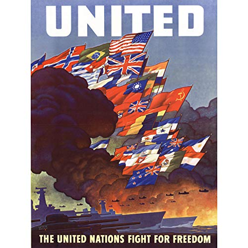 Póster histórico de los Aliados WWII para regalar a coleccionistas de arte 2