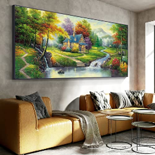 Peinture murale 70x140cm sans cadre pour habiller un grand mur