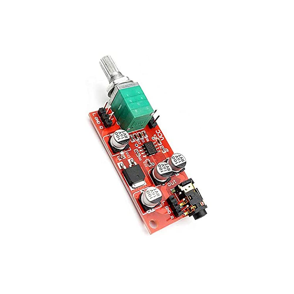 Taidacent DC 3.6v-12v LM4881 amplificador de auriculares 3.5 mm amplificador de auriculares con ajuste de volumen se puede utilizar como preamplificador