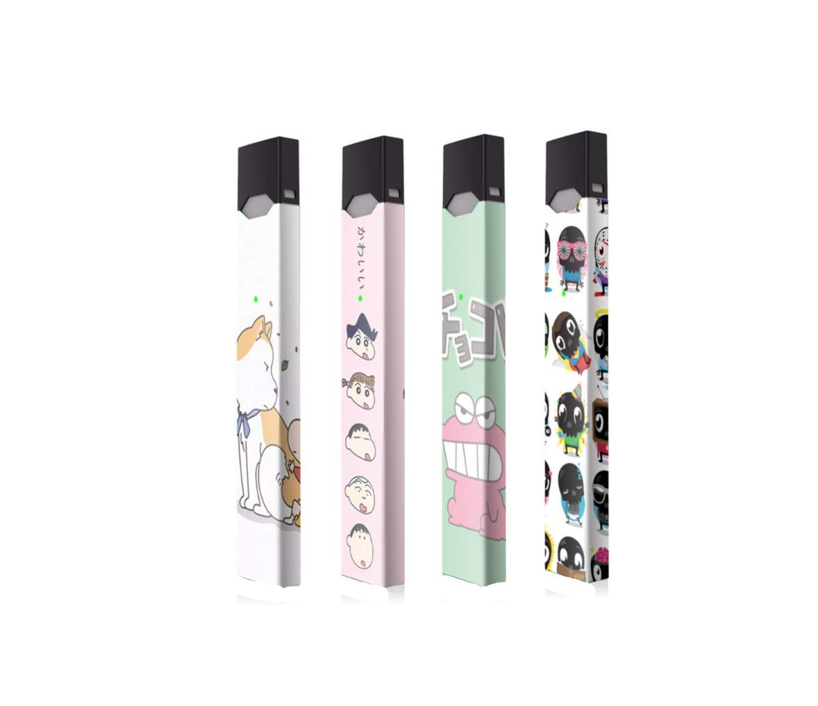 Juul Skin Wraps Paper Cover | Pack of 4 | Different Designs (White)