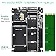 ELUTENG M.2 SATA auf SATA Adapter (Nicht unterstützt NVME/M.2 PCIE) MSATA und B Key/B&M Key M.2 NGFF SDD auf 2.5 III 2 in 1 Converter Unterstützt MSATA/M.2 NGFF SSD Nicht für M Key