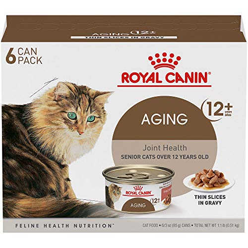 Royal Canin Aging 12+ Thin Slices in Gravy Variety Pack Wet Cat Food, 3 oz., Count of 6