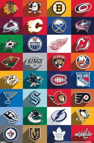NHL League - Logos 25 Wall Poster, 34L" x 22.4W", Unframed Version