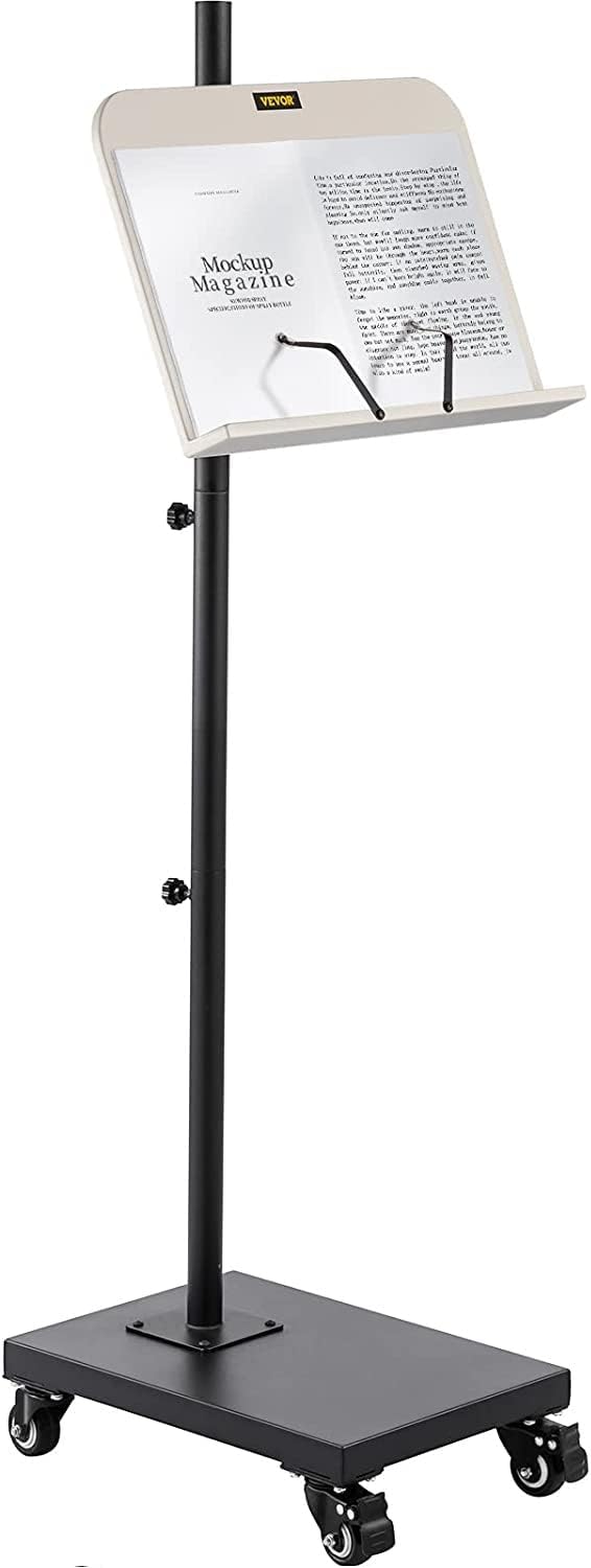 Leggio Regolabile Per Libri E Tablet - Altezza Da 50 A 130 Cm, Con Vassoio Portaoggetti - Per Studio, Cucina O Ufficio - Foto 7