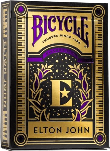 Image of Bicycle Elton John - 54 Playing Cards - Iconic Game - Magic /Magic Card, Yellow