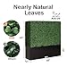 ODQPIS Artificial Boxwood Hedge Wall,Greenery Fake Faux Grass Backdrop Divider with Black Steel Planter Box,Outdoor Privacy Panels for Patio,Balcony,Restaurant,Garden,Party Décor 48
