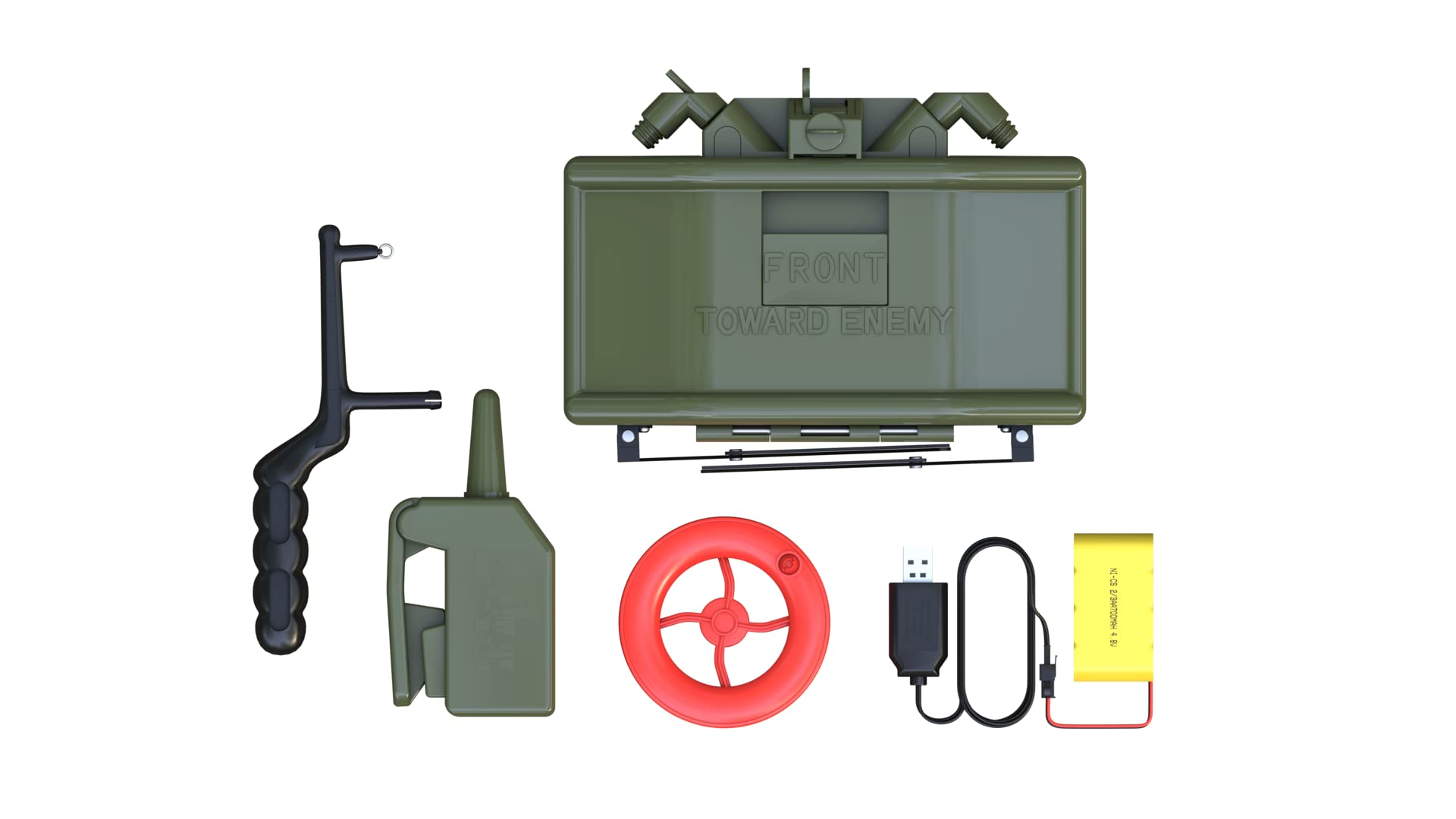 Buy Skywin Toy Claymore Mine for Nerf War and Airsoft Trip Wire and Remote Detonating Plastic