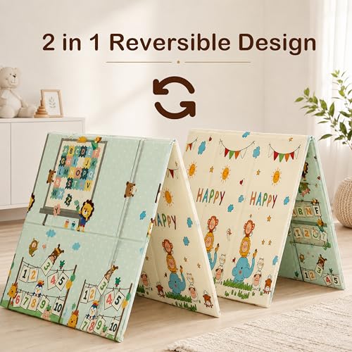 Image of StarAndDaisy Baby Mats for Floor /Play Mat for Kids with Double Sided Water Proof /Baby Play Mat for Kids Playing -Babies,Infants & Toddlers 8 MM Reversible & Foldable Design -Alphabet