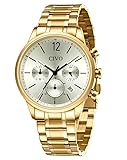 CIVO Reloj Hombre Dorado Acero: Reloj Cronografo Hombre Grande Elegante - Analógicos Relogio Homem