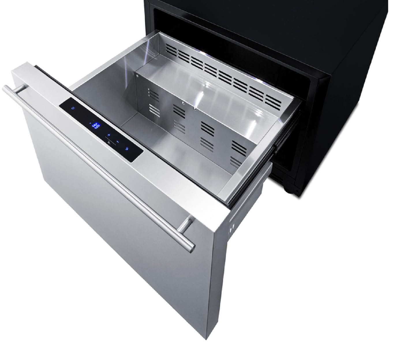 Summit 24” Single Drawer Refrigerator, 2.0 cu.ft. Capacity, Stainless Steel, Panel Ready Capable* - SDR24 (*Panel not included) on Fridge.com