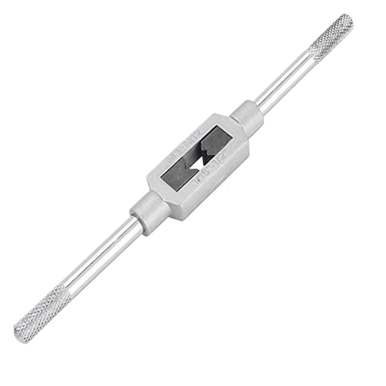 TAZYYZUU Adjustable Tap Wrench Handle Straight Fluted Taps Manual Tapper Internal Male Tapping Hand Tools 2pc(M3-m12 8pcs)