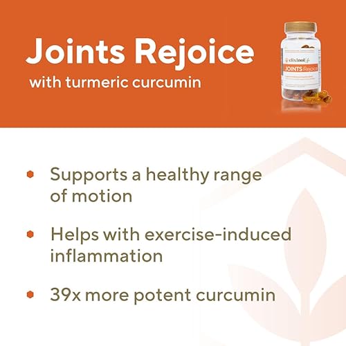 Miniatura 6 de Elixinol Life Joints Rejoice Suplemento para articulaciones con curcumina, 30 cápsulas