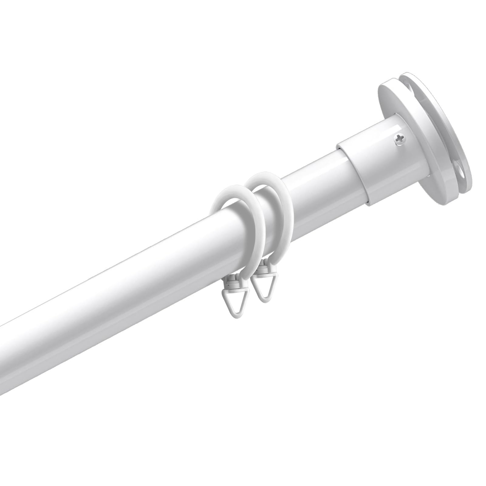 Tringle Rideau Extensible, Barre de Rideau, Acier Carbone de 25mm Diamètre
