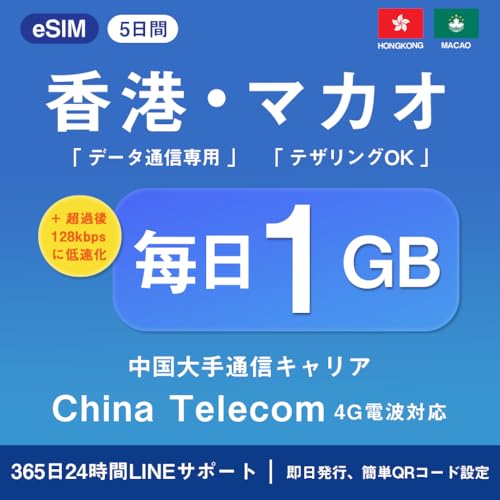 [`eSIMA}JIeSIMb[[i]`SIMA}JISIM 5Ԗ1GBAᑬf[^ʐMbCHINA TELECOMΉ4GbsAQRȒPݒbfUObsEoEwɍœKbLINE36524ԃT|[gb񕨗S