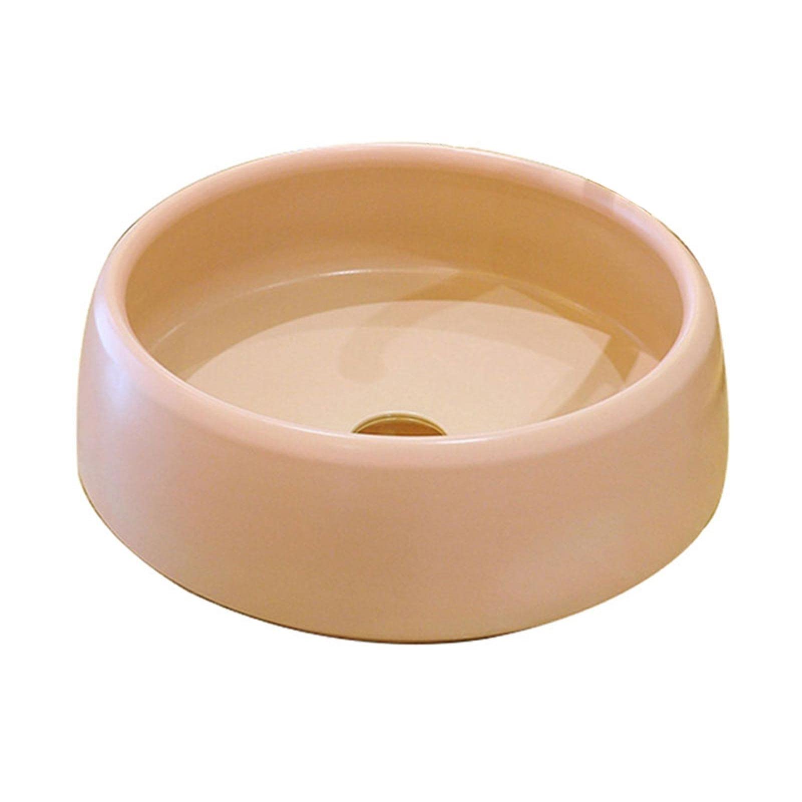 Aderfetbi A Bathroom Sink Bathroom Vessel Sink Bove Counter Round Pink Countertop For Cabinet Lavatory Vanity 13.7''X5.5''(A)