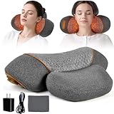 KITCADA Neck Massager Pillow, 3-in-1 Neck Massager, Travel Massage Pillow for Shoulder Pain Relief, Deep Tissue Pain with Heat and Traction, Hump Corrector