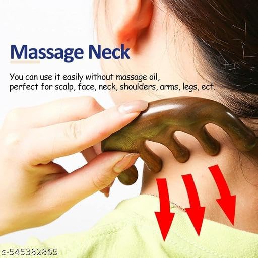 KENYS Full bodyy Universal masager Wooden Scalp Massage Comb Natural Wood Comb Wide Tooth Hair Comb Head Massage Tool Meridians Scalp Massage Gua Sha Comb, (Men & Woman) 1
